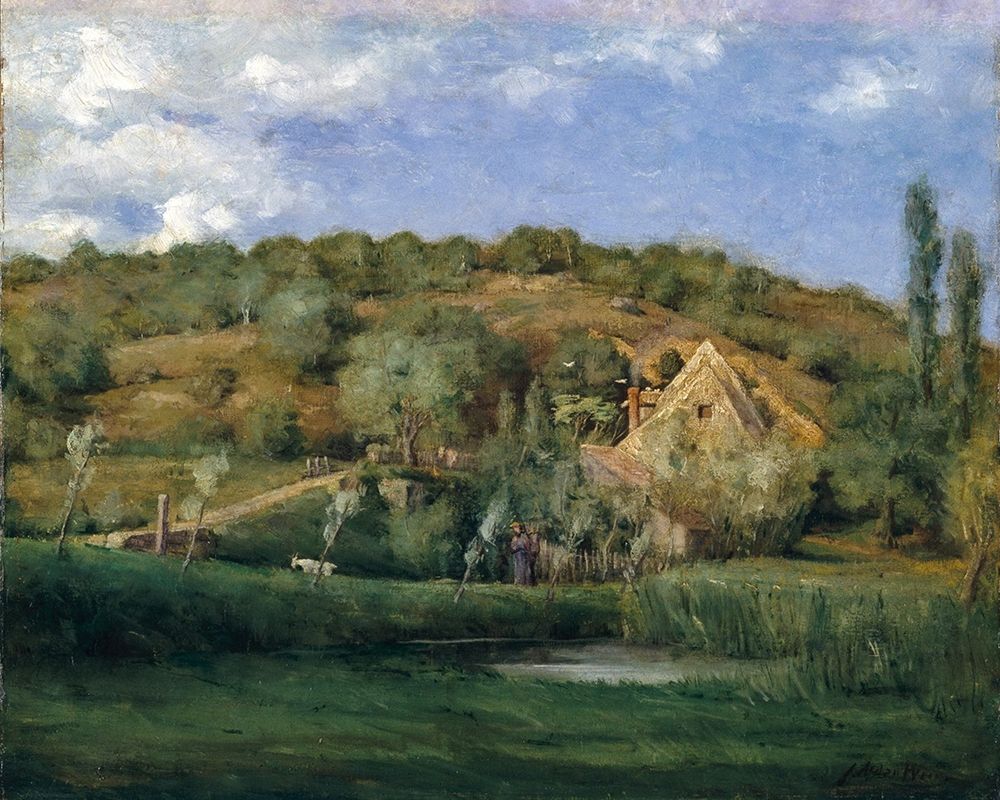 A French Homestead art print by J Alden Weir for $57.95 CAD