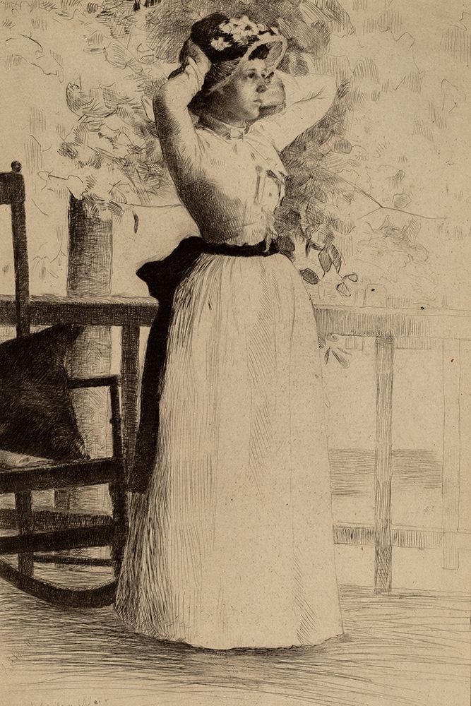 Portrait of Miss Hoe art print by J Alden Weir for $57.95 CAD