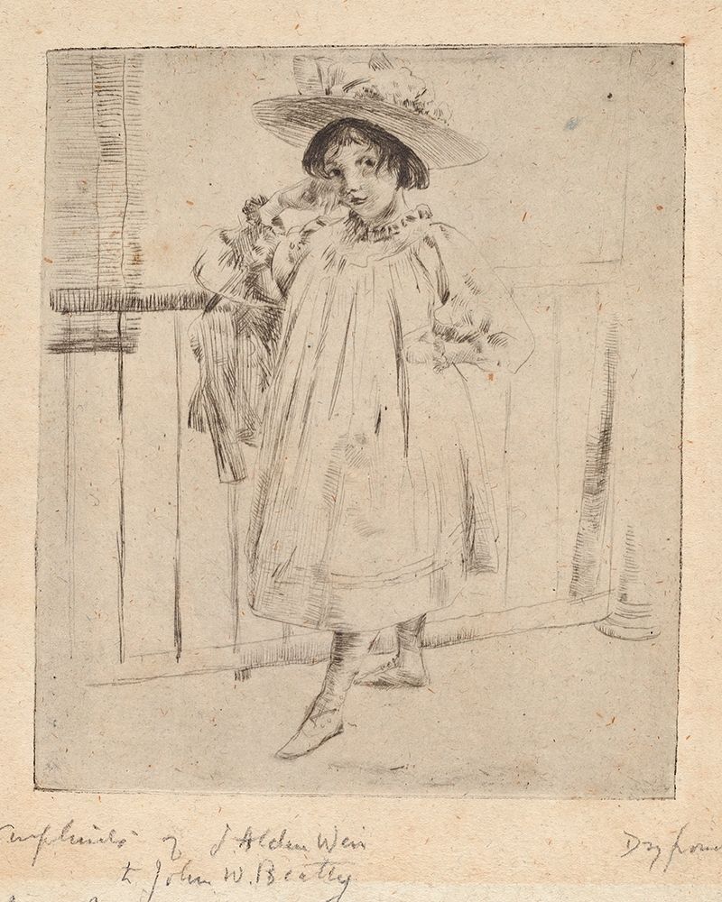 Young Girl with Large Hat art print by J Alden Weir for $57.95 CAD