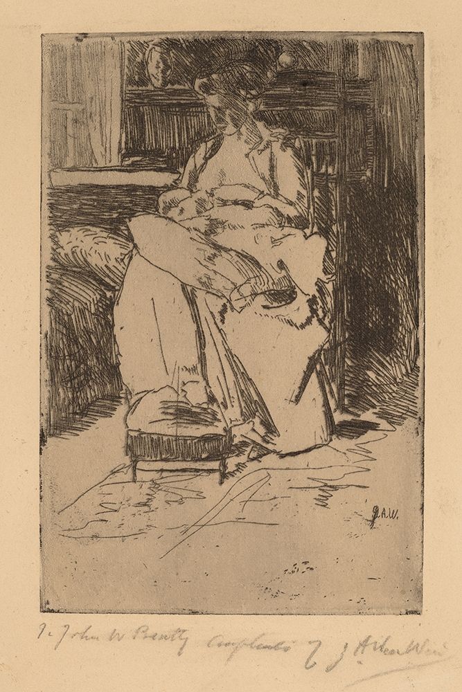 Mother and Child art print by J Alden Weir for $57.95 CAD
