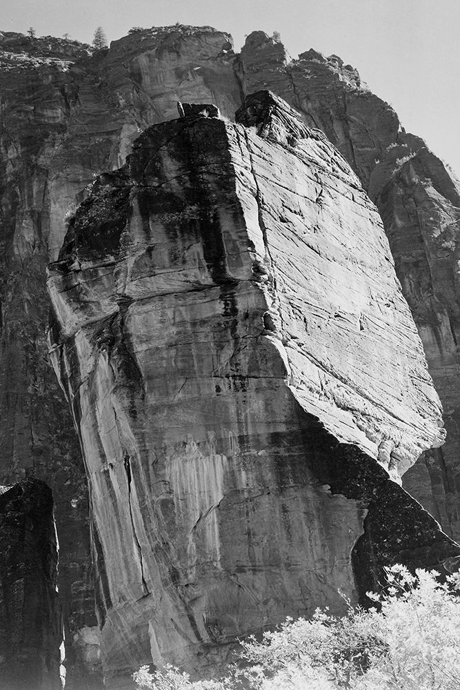 Rock formation-Light Sky Zion National Park-Utah art print by Ansel Adams for $57.95 CAD