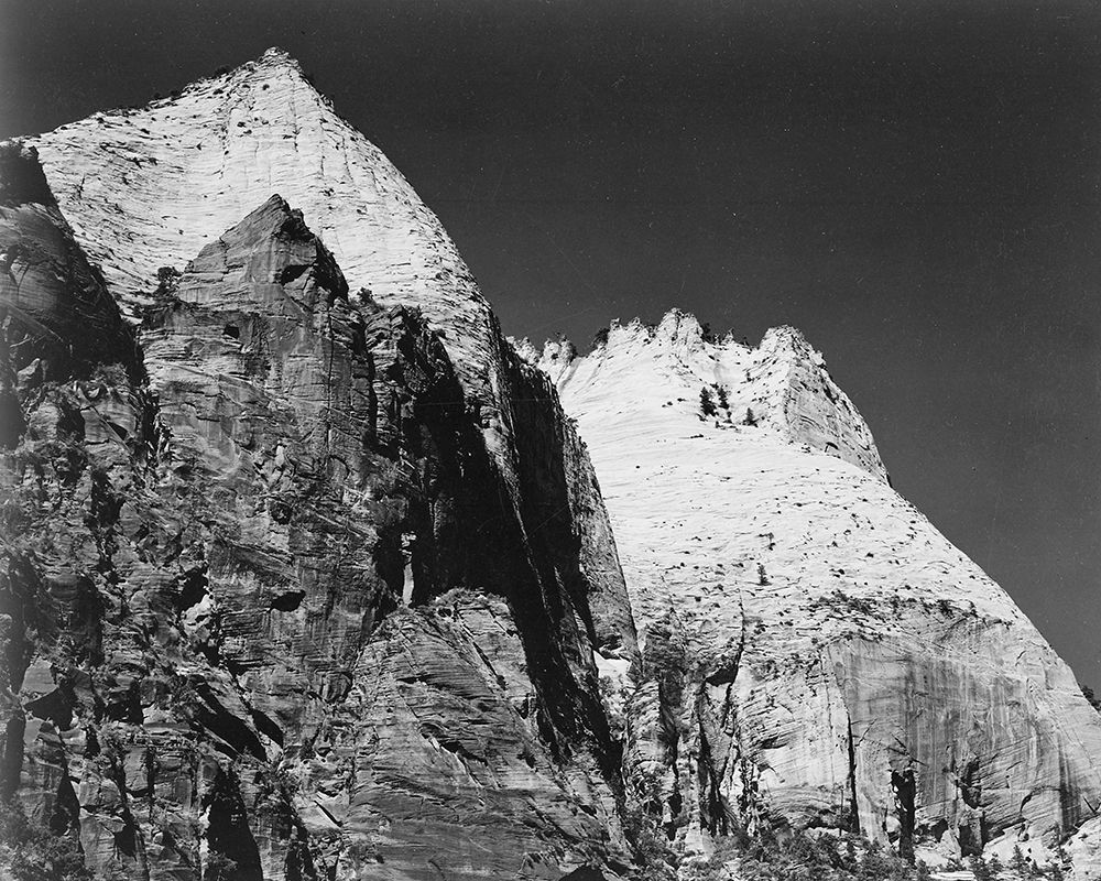Rock formation-Night Sky Zion National Park-Utah art print by Ansel Adams for $57.95 CAD
