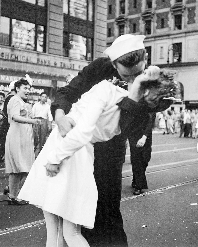 New York City celebrating the surrender of Japan art print by Victor Jorgensen for $57.95 CAD