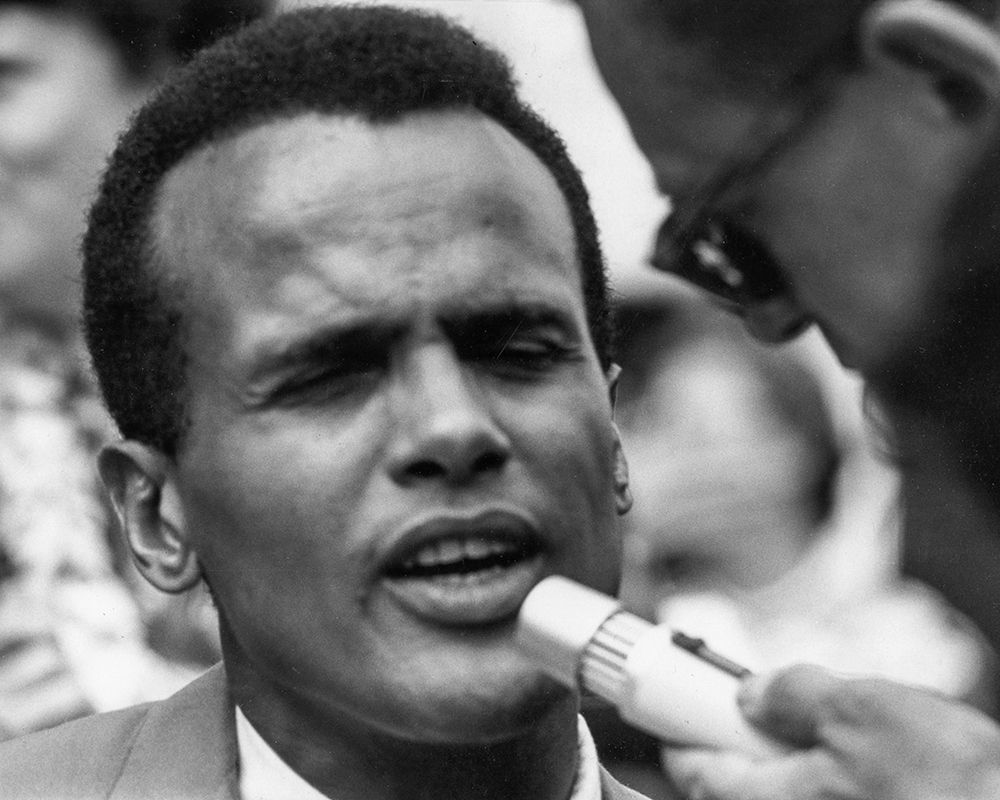 Harry Belafonte at the Civil Rights March in Washington-D.C 1963 art print by Rowland Scherman for $57.95 CAD