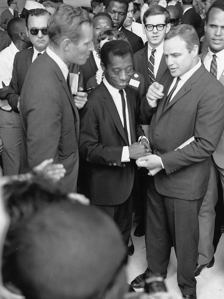 Heston Baldwin Brando Civil Rights March 1963 art print by Rowland Scherman for $57.95 CAD