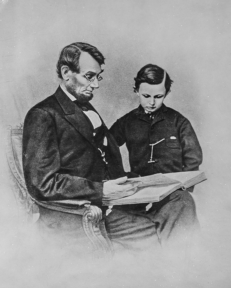 President Abraham Lincoln and Tad Lincoln art print by U.S. Archives for $57.95 CAD