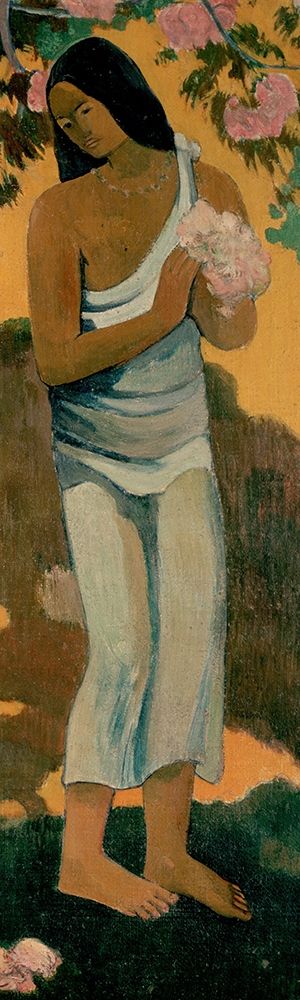 Tahitian Woman With Blossom art print by Paul Gauguin for $57.95 CAD