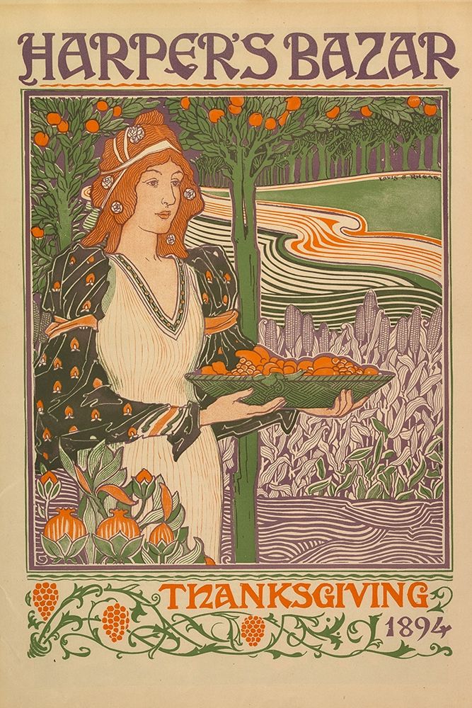 Thanksgiving 1894 art print by Harpers Bazar for $57.95 CAD