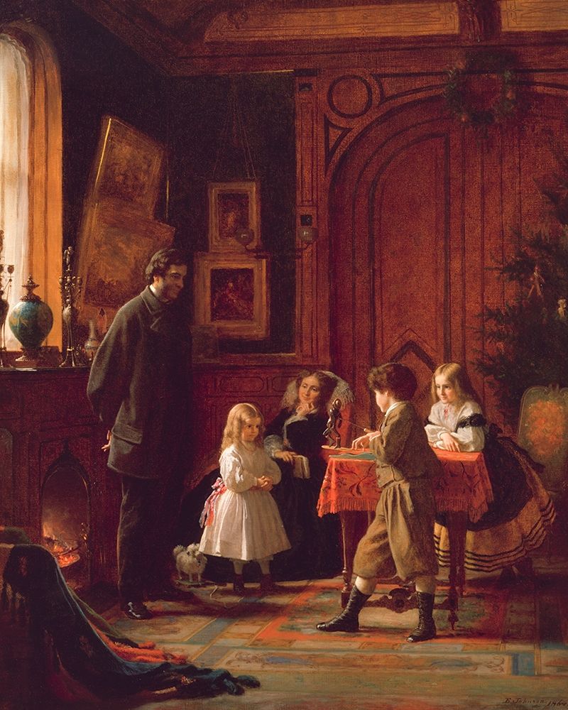 Christmas Time, The Blodgett Family art print by Eastman Johnson for $57.95 CAD