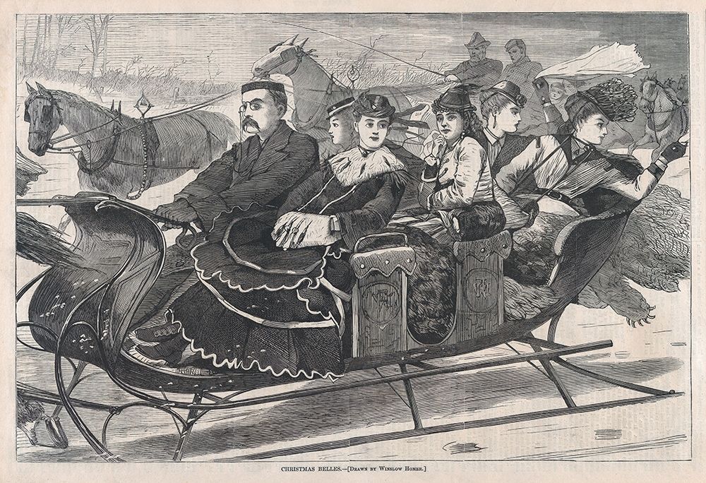 Harpers Weekly Christmas Belles art print by Winslow Homer for $57.95 CAD