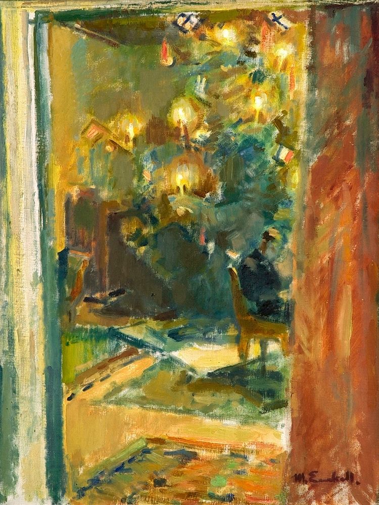 Christmas Tree in the Hall of Kilo Mansion art print by Magnus Enckell for $57.95 CAD