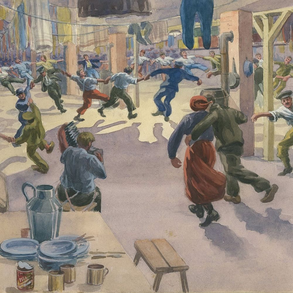 Christmas Eve in Geissen Camp art print by Arthur Nantel for $57.95 CAD