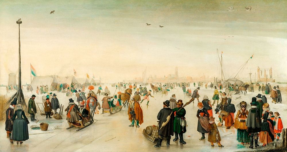 Enjoying the Ice near a Town art print by Hendrick Avercamp for $57.95 CAD