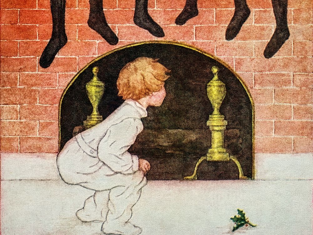 Vintage Christmas Poster art print by F.A. Owen Pub. Co for $57.95 CAD