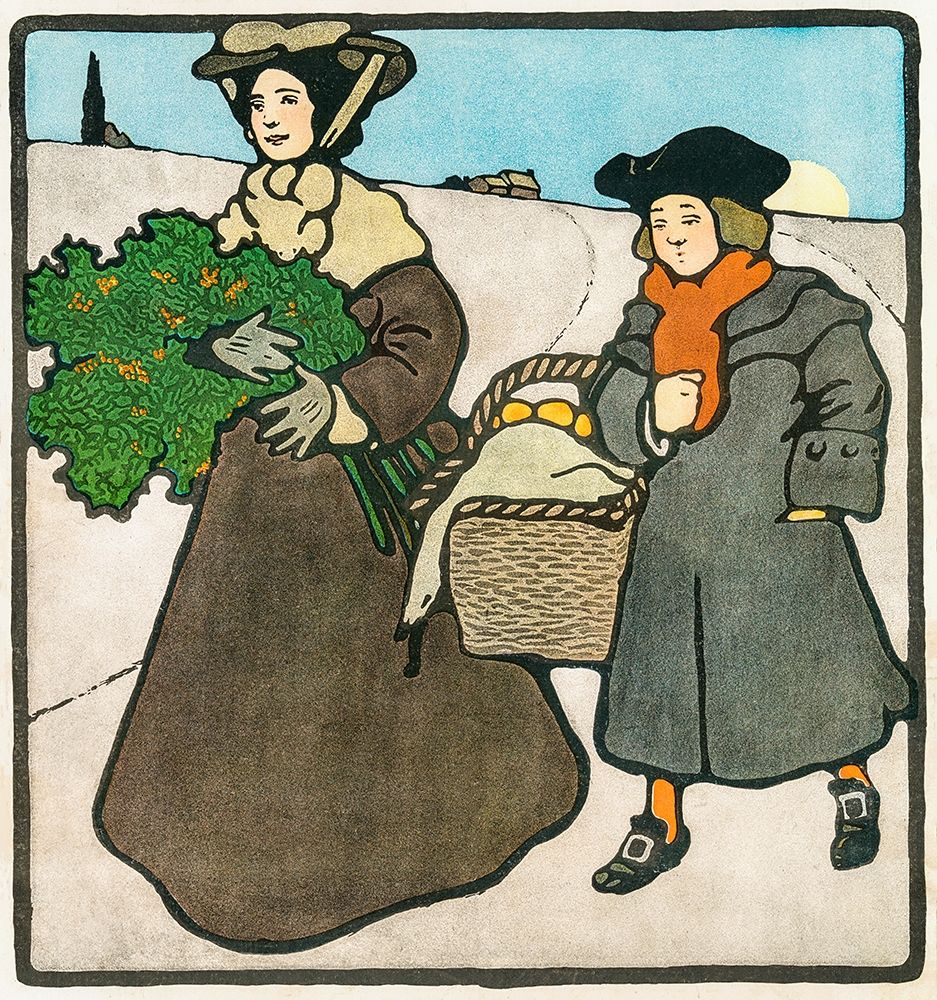 Vintage Christmas Card art print by Edward Penfield for $57.95 CAD