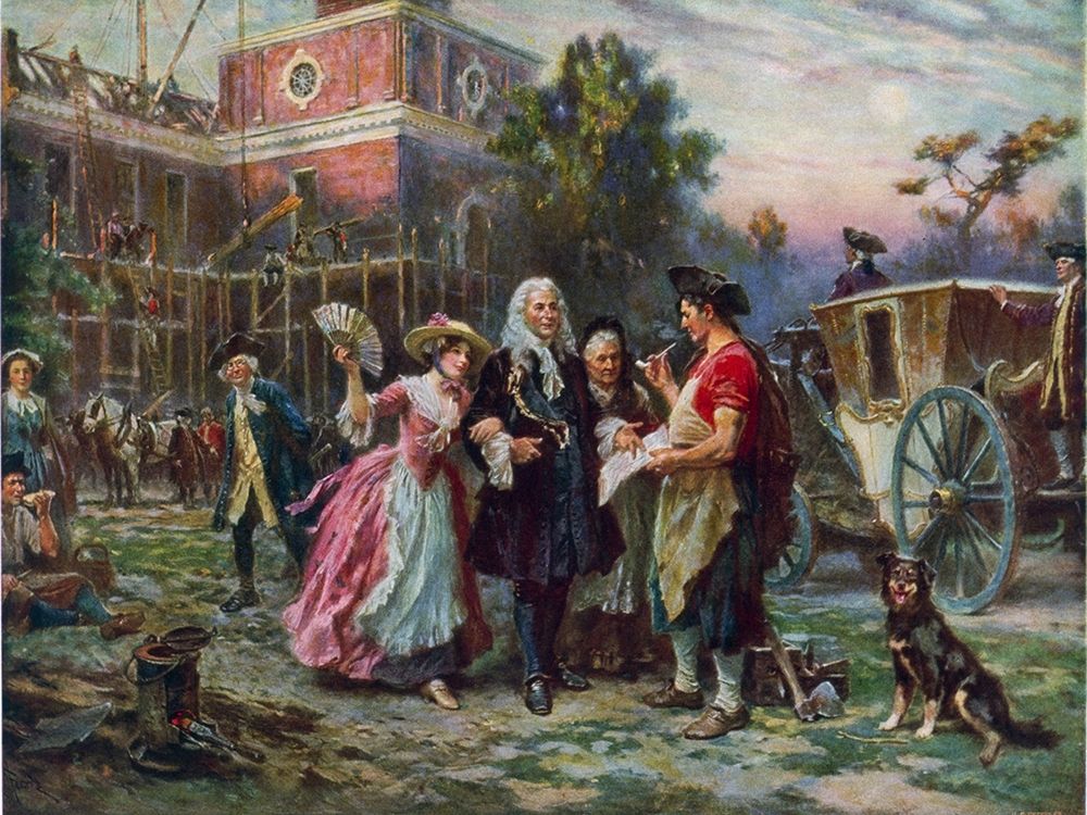 Building the Cradle of Liberty art print by Jean Leon Gerome Ferris for $57.95 CAD