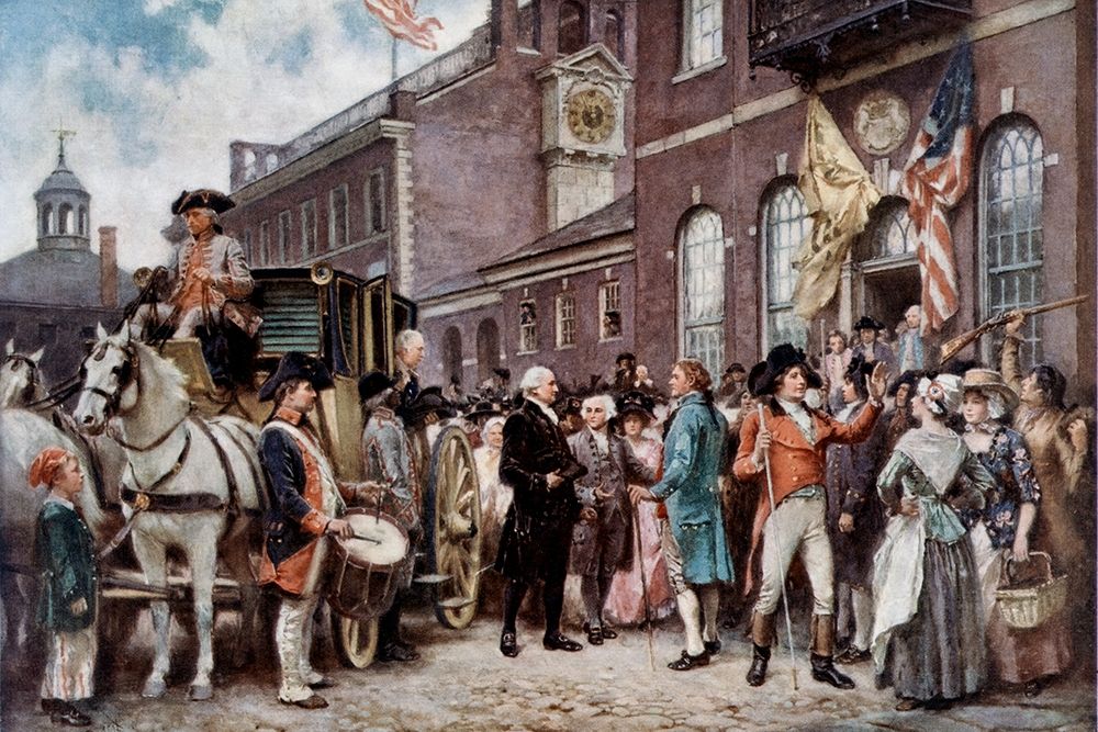 Washingtons Inaugration at Philadelphia art print by Jean Leon Gerome Ferris for $57.95 CAD