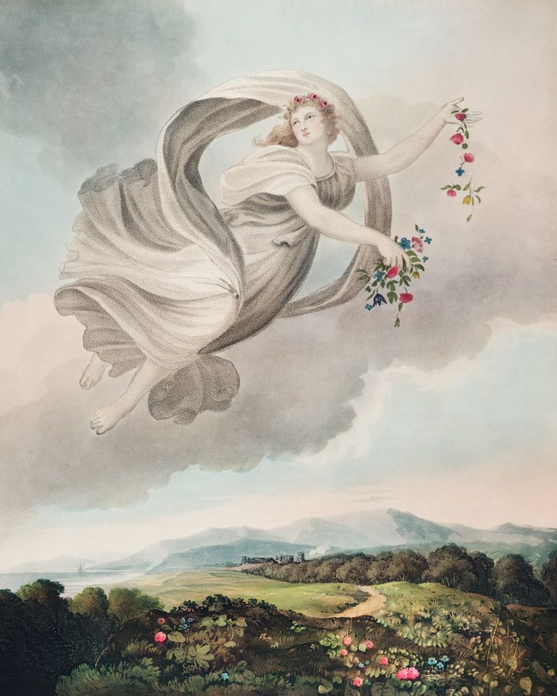 Flora Dispensing Her Favours on the Earth from The Temple of Flora art print by Robert John Thornton for $57.95 CAD
