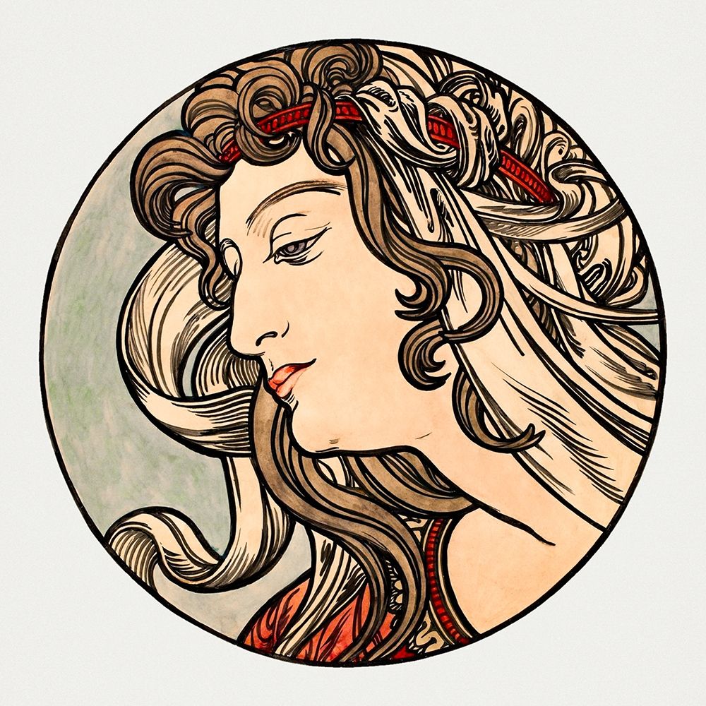 Stained glass window for the facade of the Fouquet boutique art print by Alphonse Mucha for $57.95 CAD