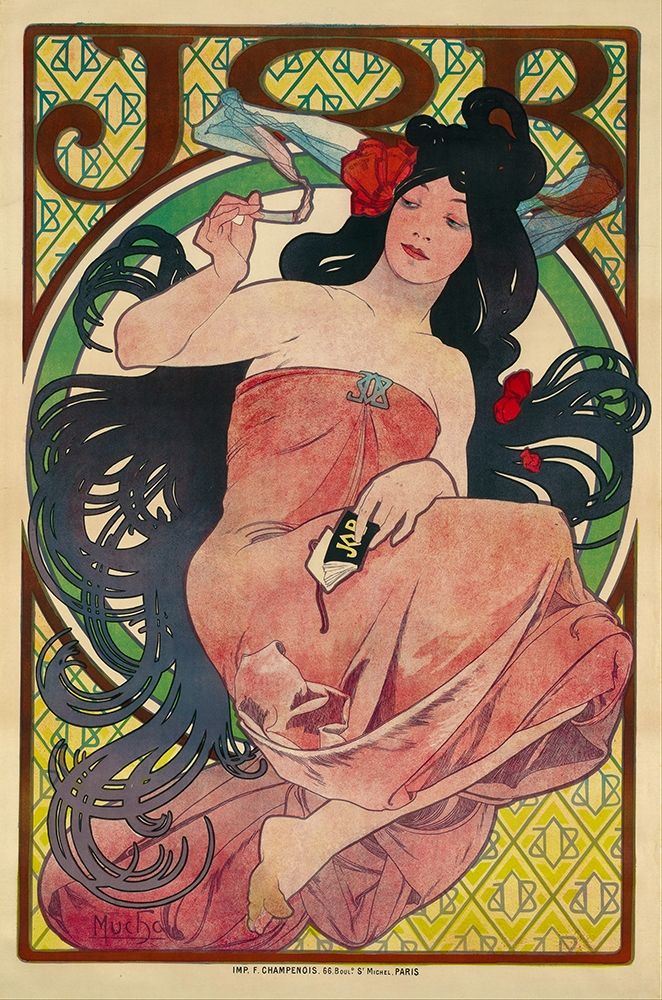 Job 1894 art print by Alphonse Mucha for $57.95 CAD