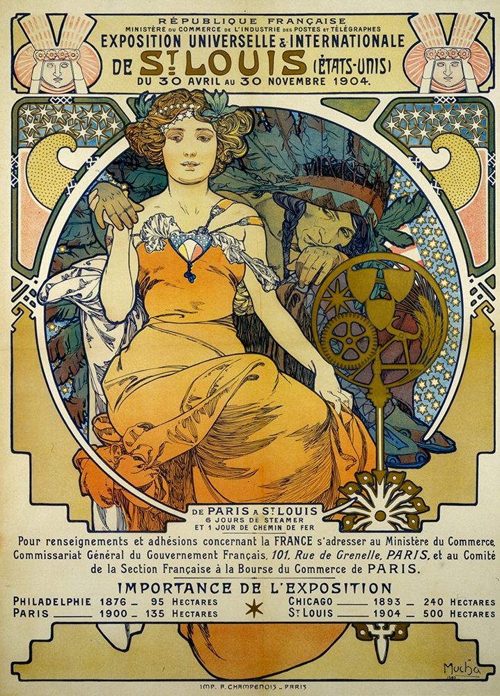 Exposition Universelles et Internationale de St. Louis art print by Alphonse Mucha for $57.95 CAD