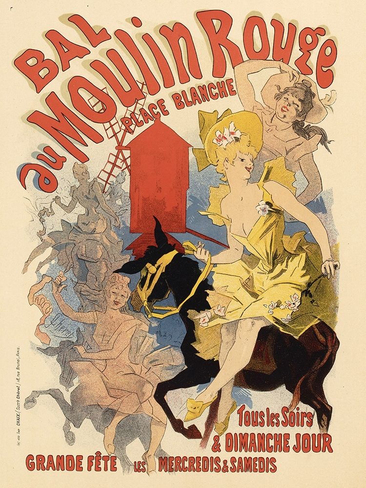 Bal au Moulin Rouge art print by Jules Cheret for $57.95 CAD