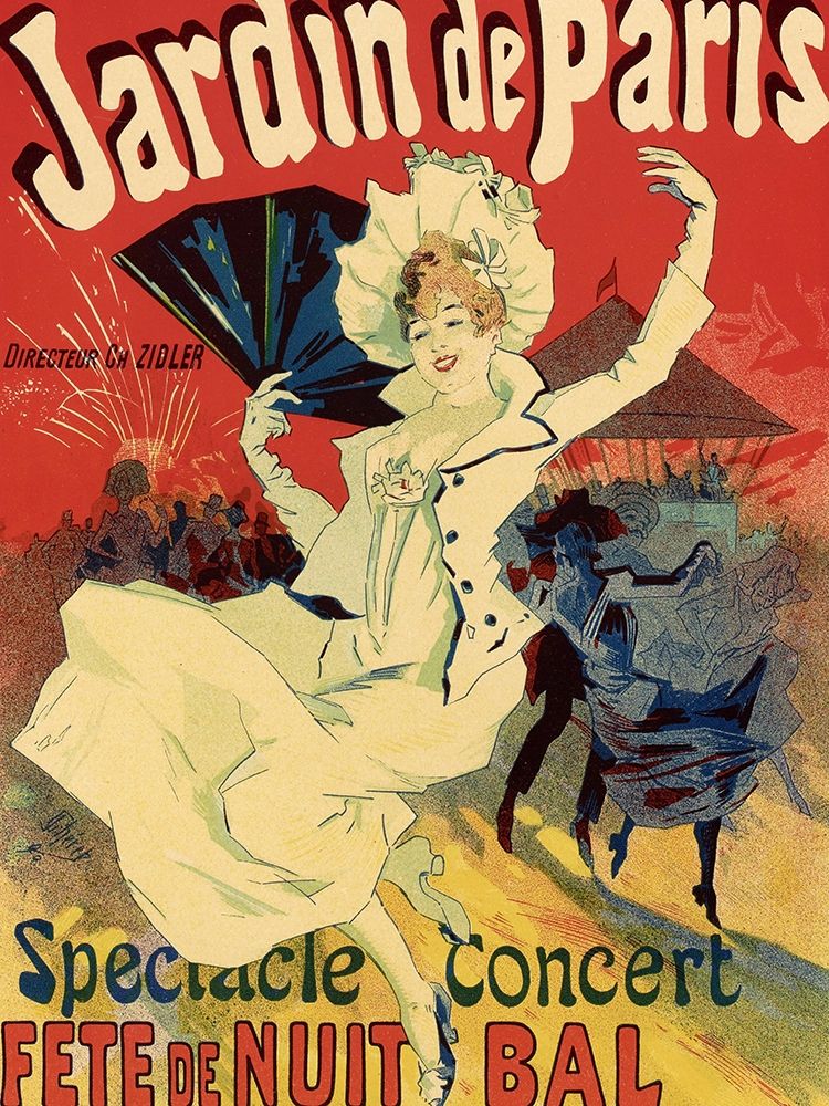 Jardins de Paris art print by Jules Cheret for $57.95 CAD