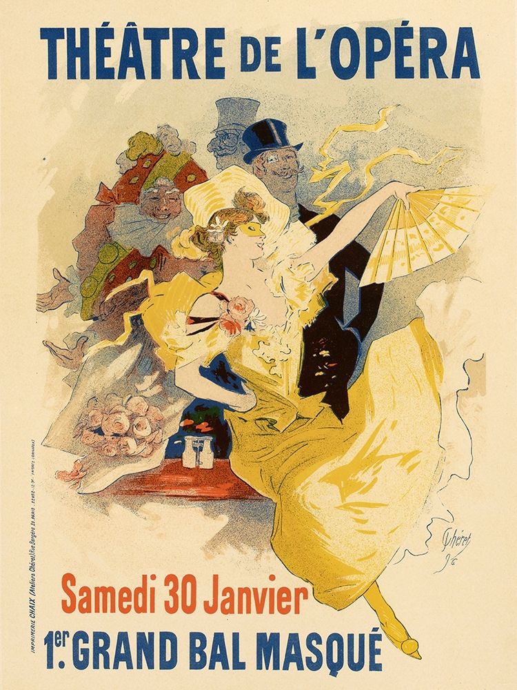 Theatre de LOpera 30th Janvier art print by Jules Cheret for $57.95 CAD