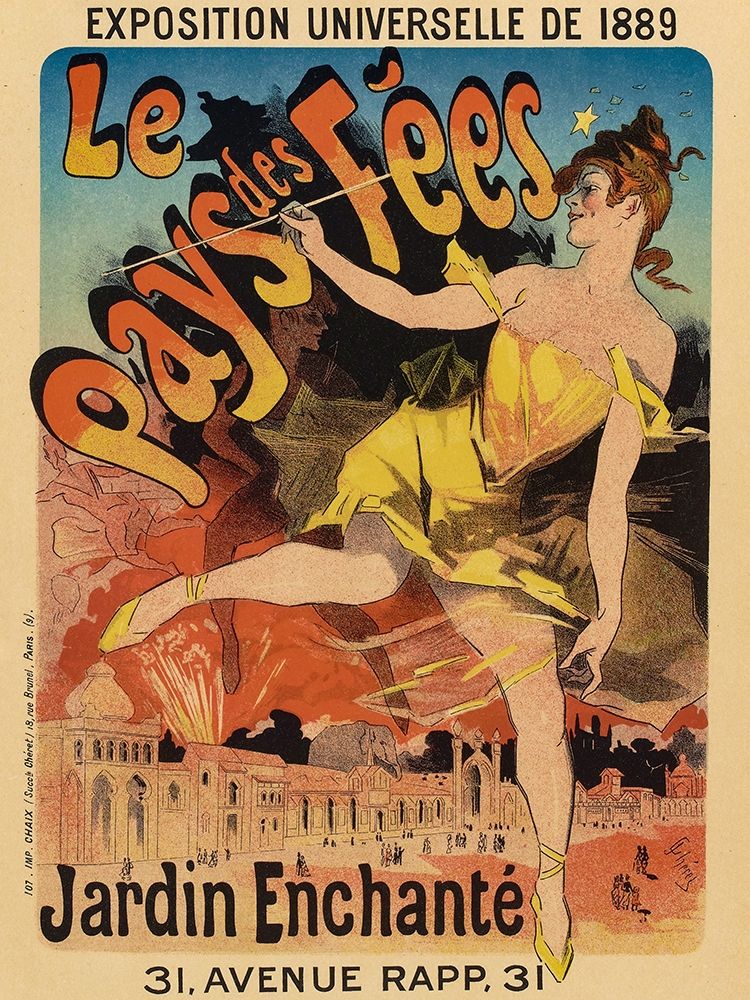 Le Pays de Fees art print by Jules Cheret for $57.95 CAD