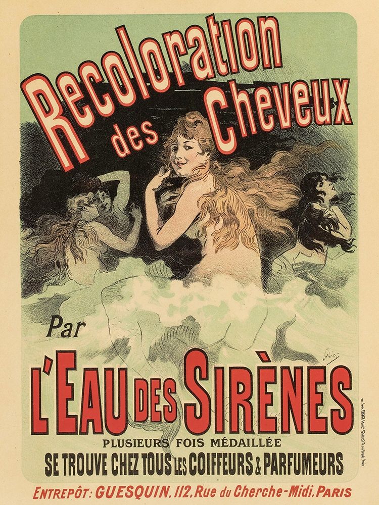 Recoloration de Cheveux art print by Jules Cheret for $57.95 CAD