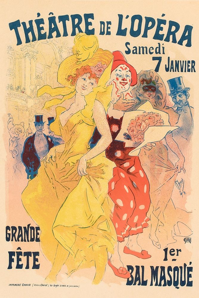Theatre de LOpera 7th Janvier art print by Jules Cheret for $57.95 CAD