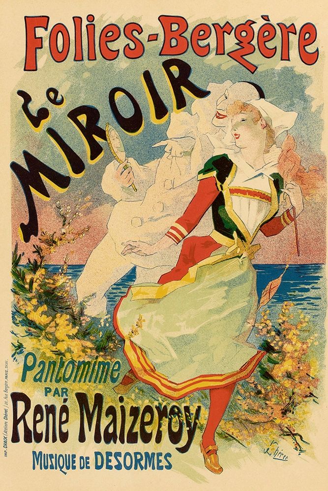 Folies Bergere Le Miroir art print by Jules Cheret for $57.95 CAD
