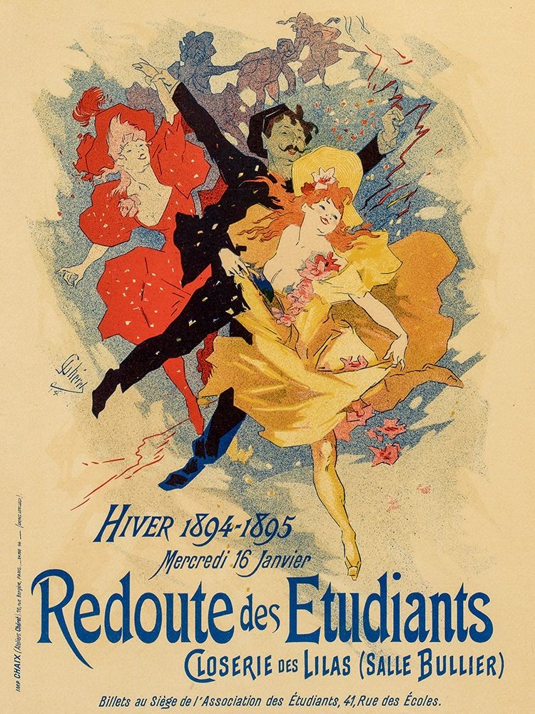 Redoute des Etudiantes art print by Jules Cheret for $57.95 CAD