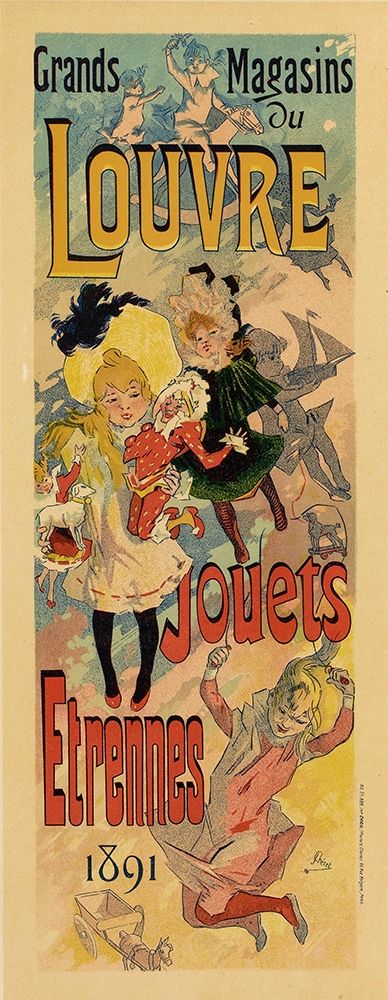 Grands Magasins de Louvre art print by Jules Cheret for $57.95 CAD