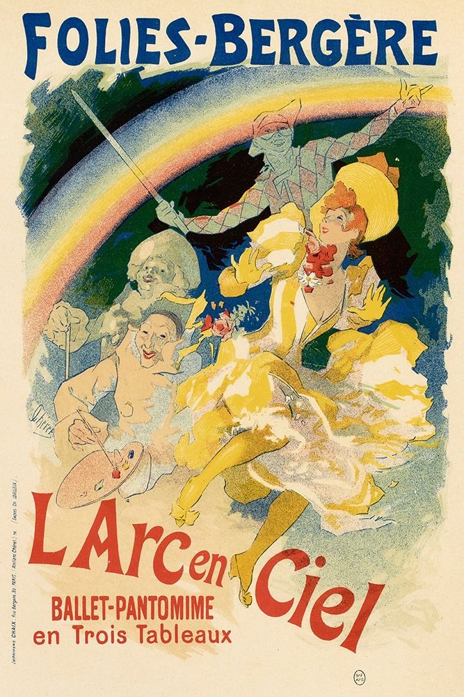 Folie Bergere Larc en Ciel art print by Jules Cheret for $57.95 CAD