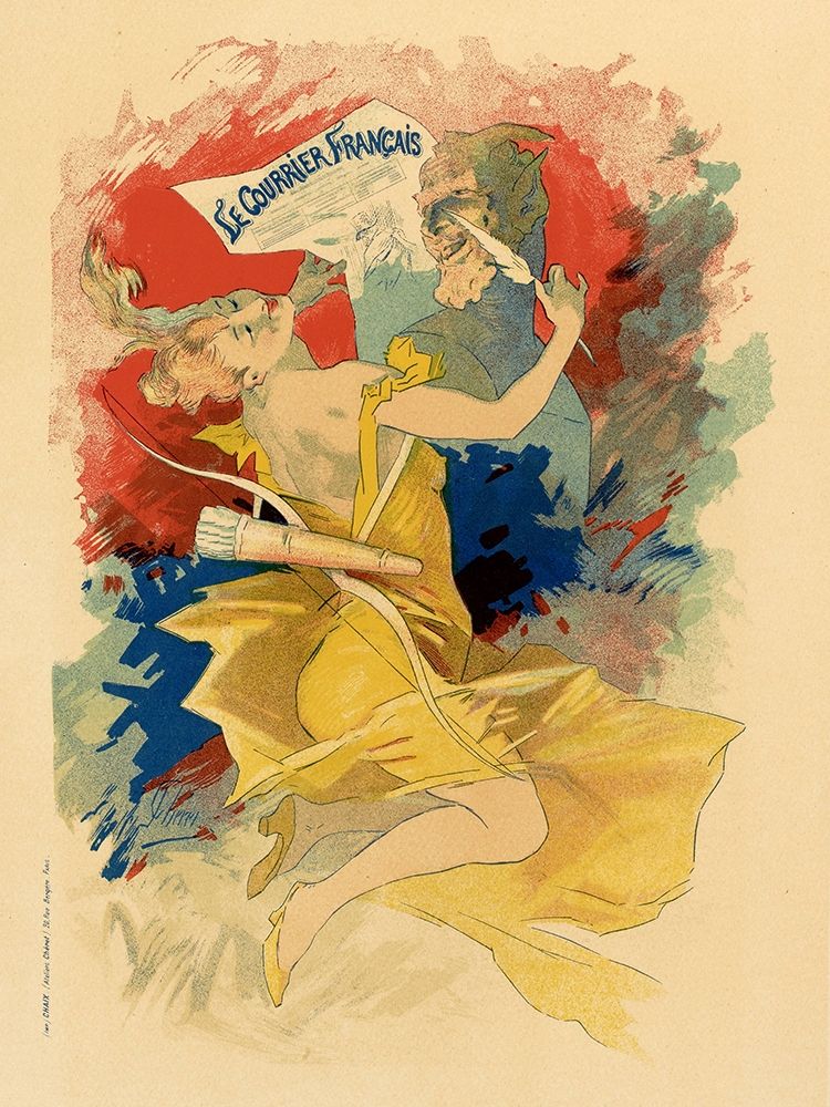 Le Courrier Francais art print by Jules Cheret for $57.95 CAD
