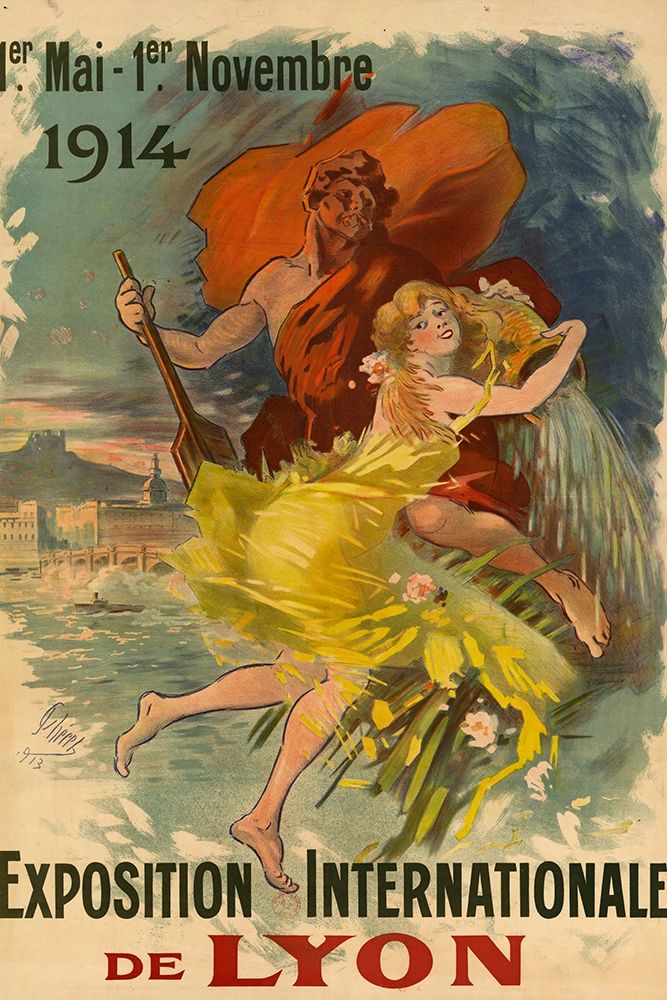 Exposition internationale de Lyon art print by Jules Cheret for $57.95 CAD