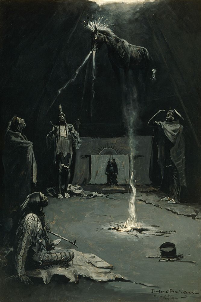 Indian Fire God-The Going of the Medicine-Horse art print by Frederic Remington for $57.95 CAD