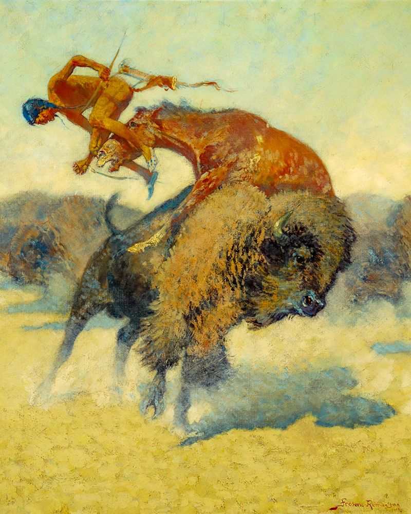 An Episode of the Buffalo Hunt art print by Frederic Remington for $57.95 CAD
