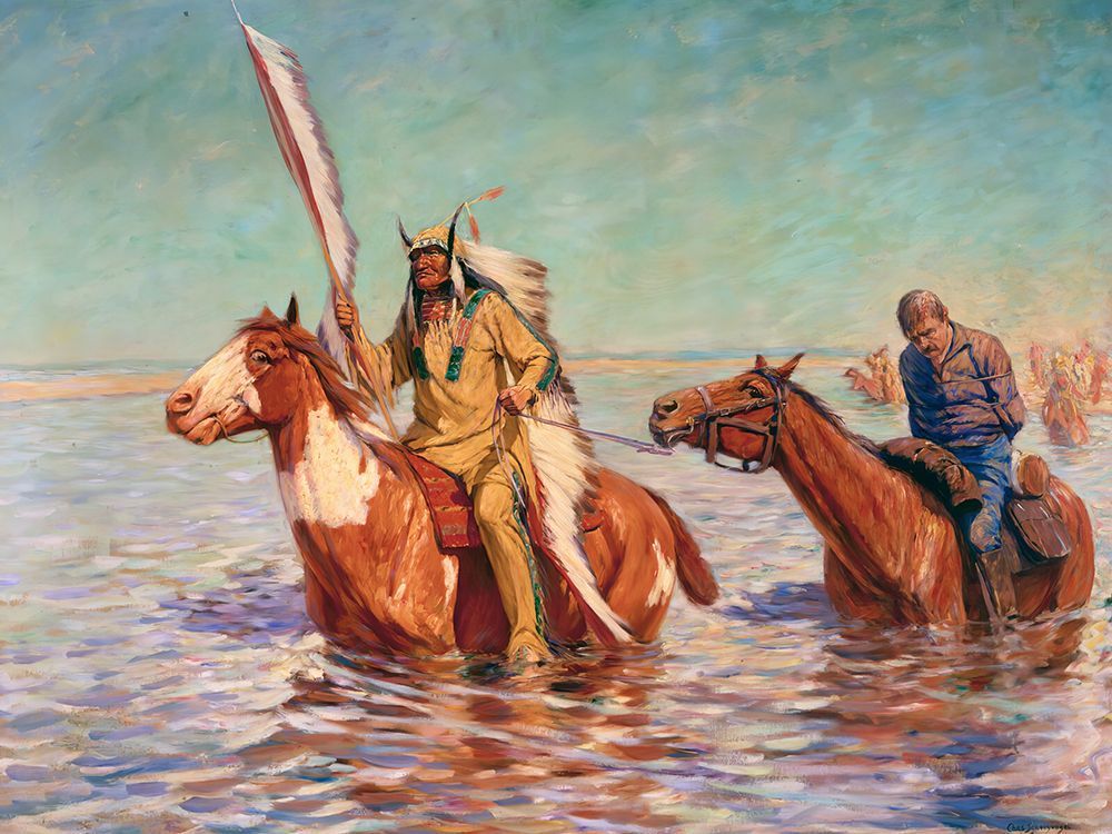 The End - Captured Bluecoat art print by Charles Schreyvogel for $57.95 CAD