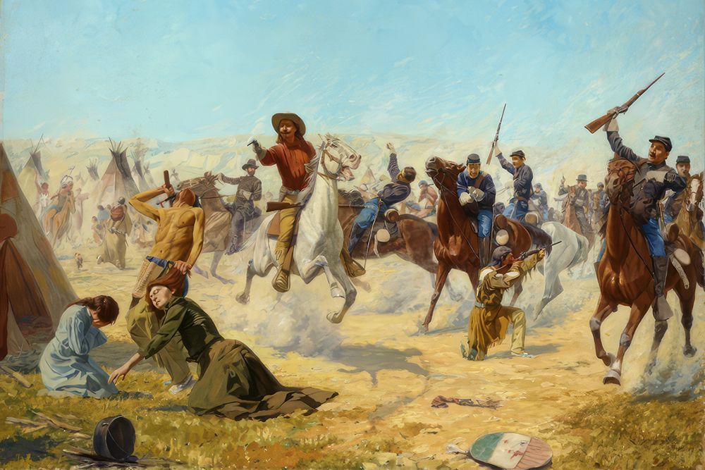 Rescue at Summit Springs art print by Charles Schreyvogel for $57.95 CAD