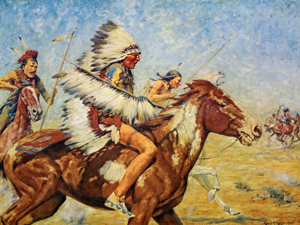 Going into Action art print by Charles Schreyvogel for $57.95 CAD