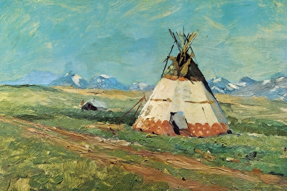 Blackfoot Reservation Montana art print by Charles Schreyvogel for $57.95 CAD