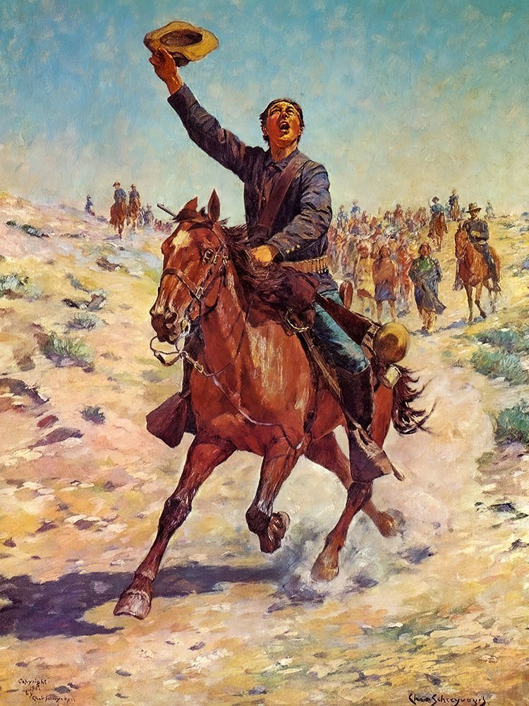 Nearing the Fort art print by Charles Schreyvogel for $57.95 CAD