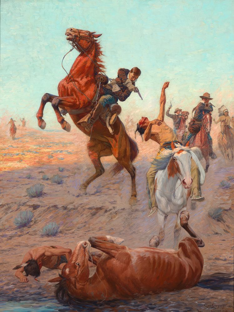 Fight For Water art print by Charles Schreyvogel for $57.95 CAD