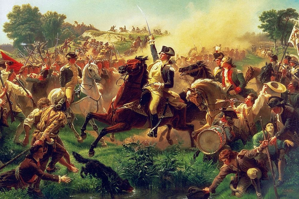 Washington Rallying the Troops at Monmouth art print by Emanuel Leutze for $57.95 CAD
