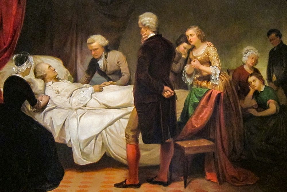 Washington on his Deathbed art print by Junius Brutus Stearns for $57.95 CAD