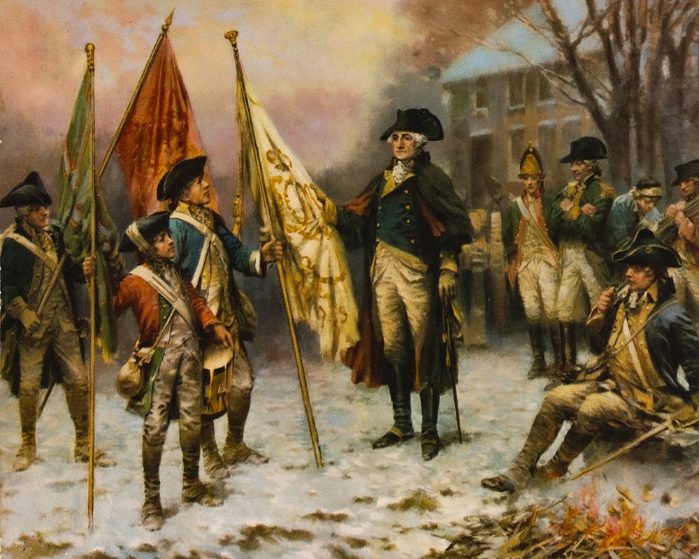 Washington inspecting the captured colors after the battle of Trenton art print by Percy Moran for $57.95 CAD