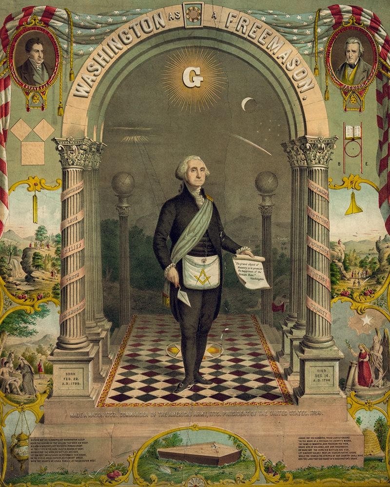 George Washington-freemason art print by Strobridge and Gerlach for $57.95 CAD