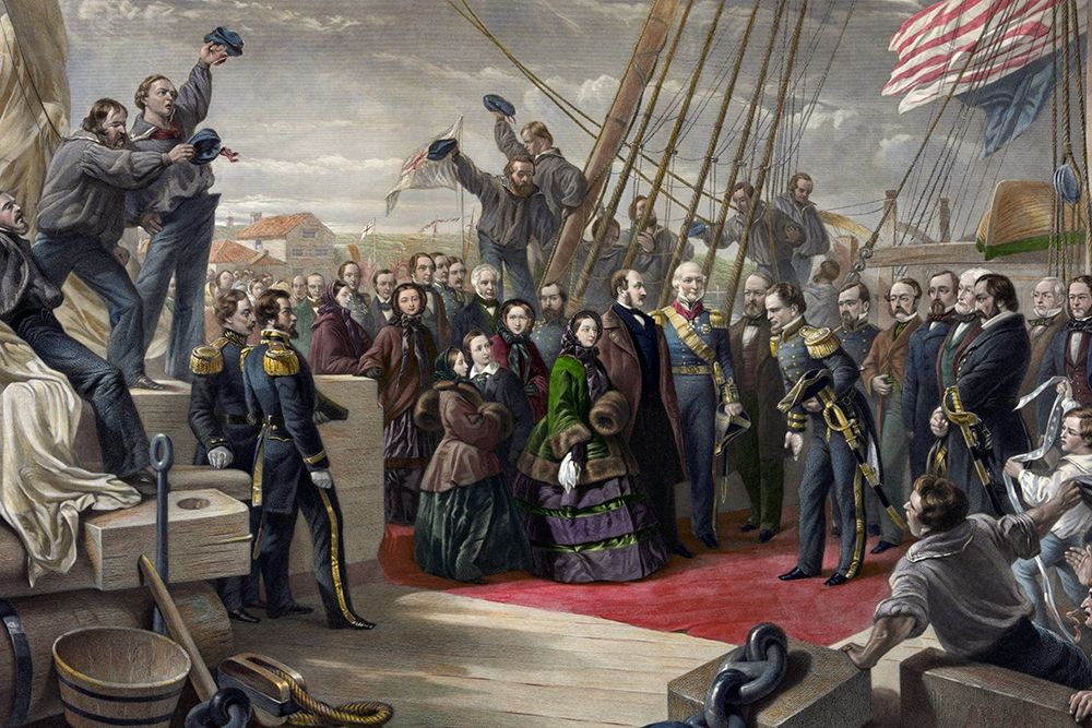 The visit of her majesty Queen Victoria to the Arctic ship Resolute art print by William Simpson for $57.95 CAD